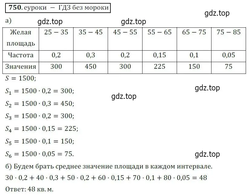 Решение 3. № 750 (страница 301) гдз по алгебре 9 класс Дорофеев, Суворова, учебник