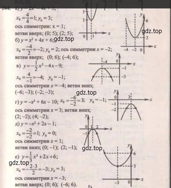 Решение 4. № 244 (страница 100) гдз по алгебре 9 класс Дорофеев, Суворова, учебник
