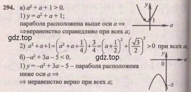 Решение 4. № 294 (страница 118) гдз по алгебре 9 класс Дорофеев, Суворова, учебник