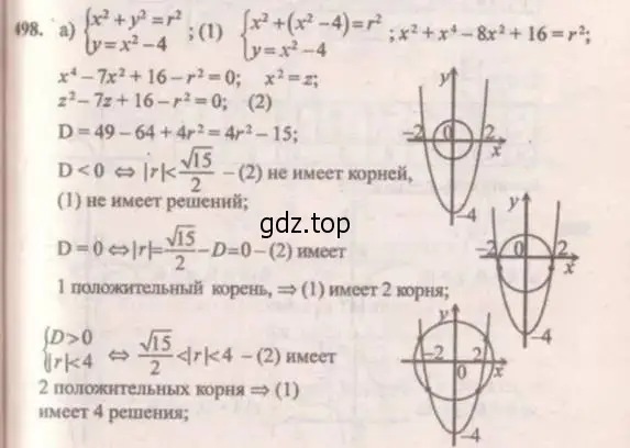 Решение 4. № 498 (страница 196) гдз по алгебре 9 класс Дорофеев, Суворова, учебник