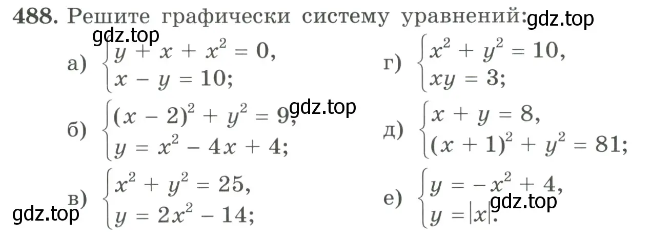 Условие номер 488 (страница 144) гдз по алгебре 9 класс Макарычев, Миндюк, учебник