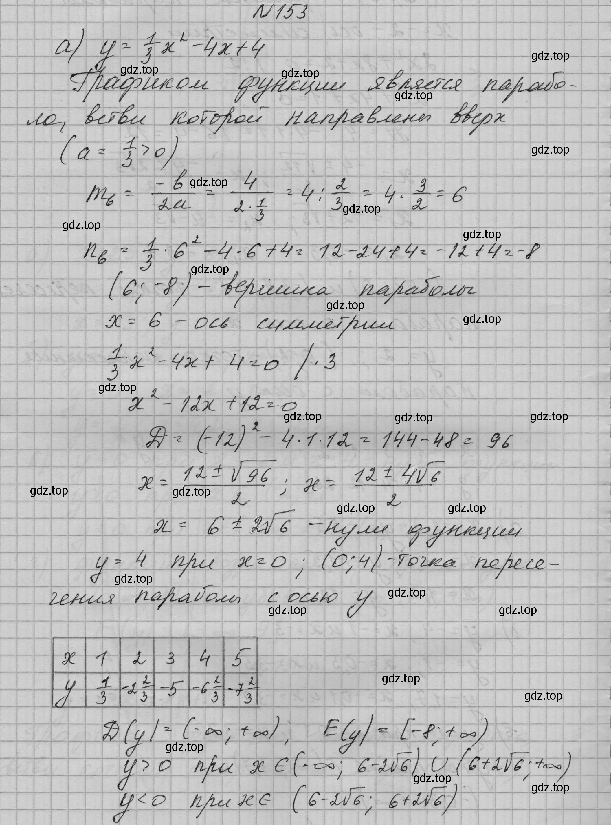 Решение номер 153 (страница 60) гдз по алгебре 9 класс Макарычев, Миндюк, учебник