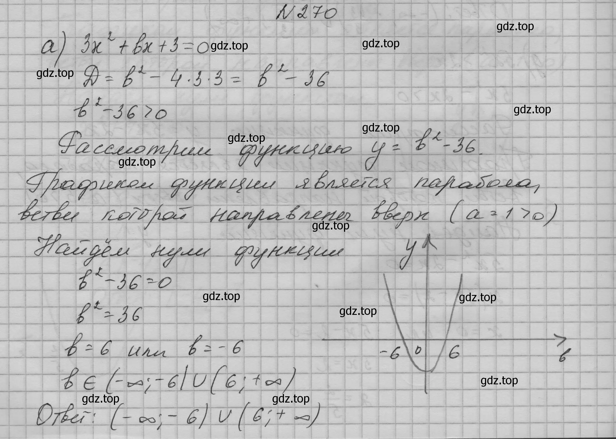 Решение номер 270 (страница 91) гдз по алгебре 9 класс Макарычев, Миндюк, учебник