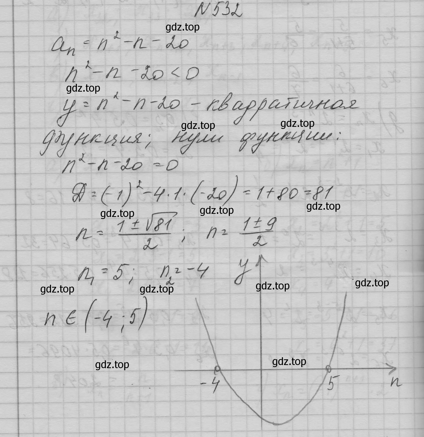 Решение номер 532 (страница 152) гдз по алгебре 9 класс Макарычев, Миндюк, учебник