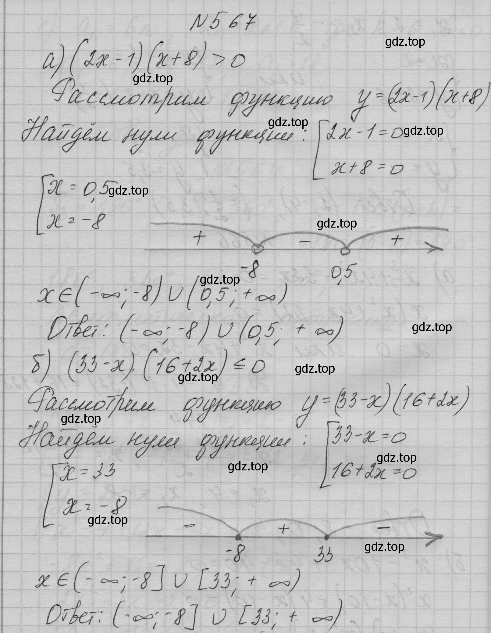 Решение номер 567 (страница 159) гдз по алгебре 9 класс Макарычев, Миндюк, учебник