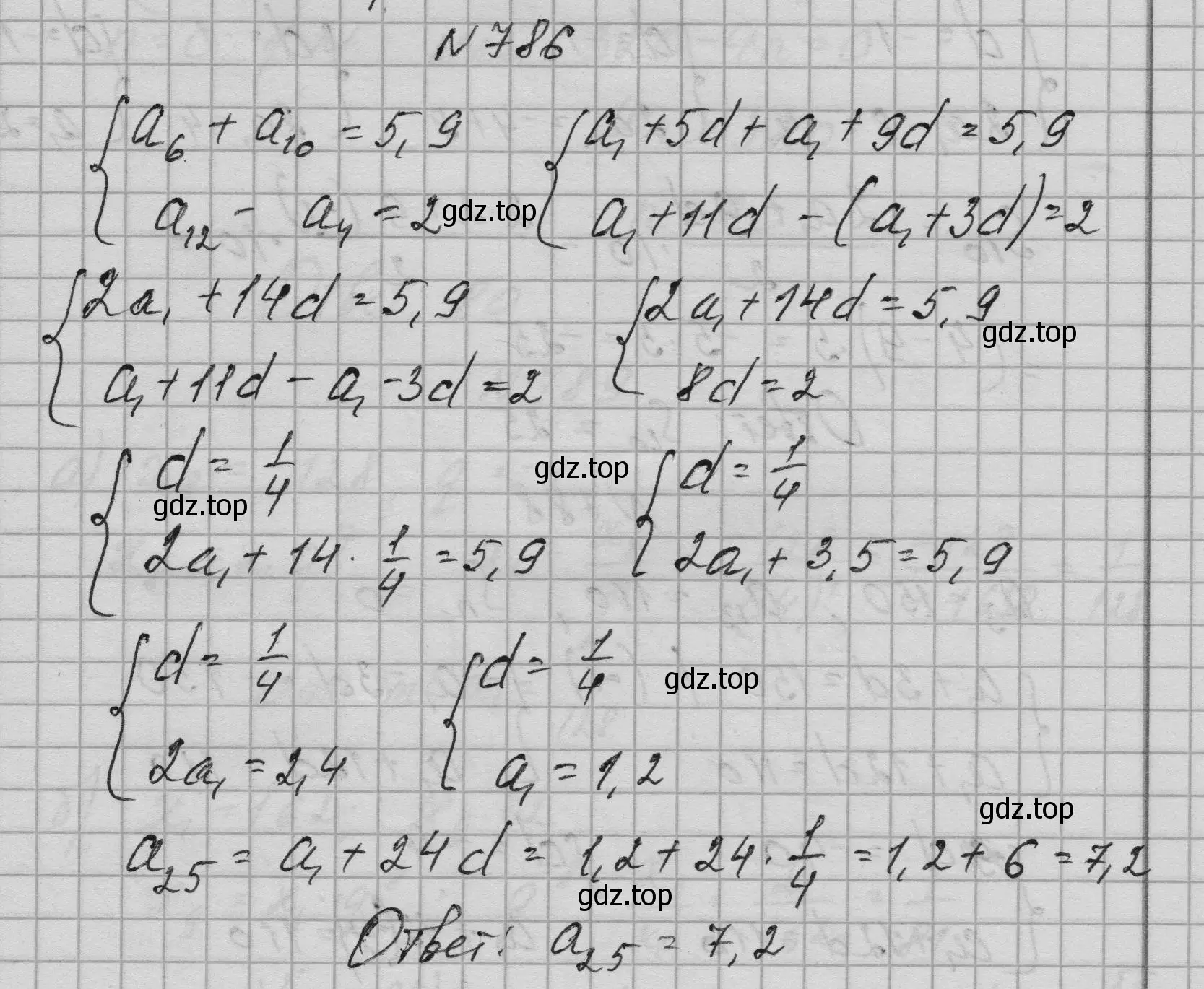 Решение номер 786 (страница 201) гдз по алгебре 9 класс Макарычев, Миндюк, учебник