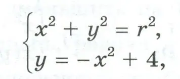 Сколько решений может иметь система уравнений где r положительное число?