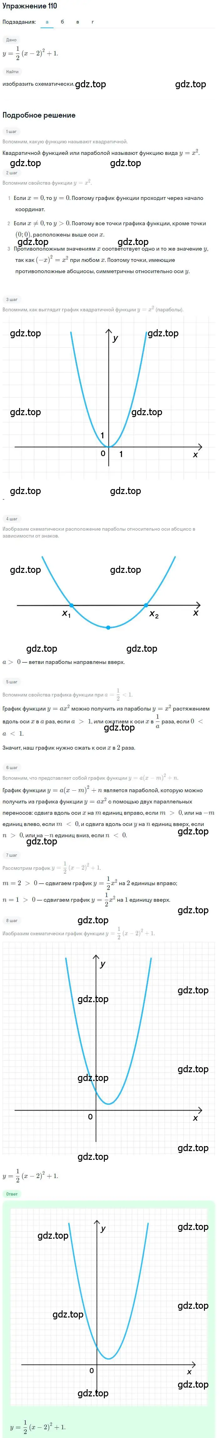 Решение номер 110 (страница 43) гдз по алгебре 9 класс Макарычев, Миндюк, учебник