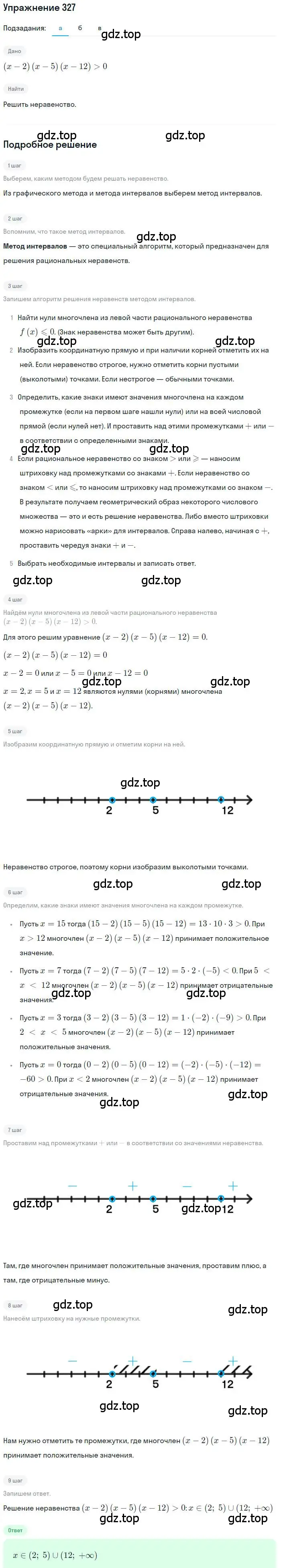 Решение номер 327 (страница 96) гдз по алгебре 9 класс Макарычев, Миндюк, учебник