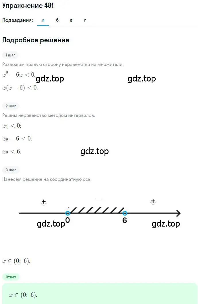 Решение номер 481 (страница 125) гдз по алгебре 9 класс Макарычев, Миндюк, учебник