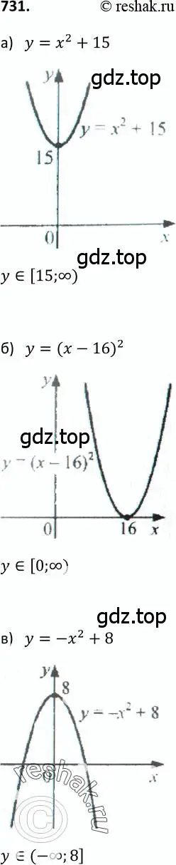 Решение 2. номер 731 (страница 187) гдз по алгебре 9 класс Макарычев, Миндюк, учебник