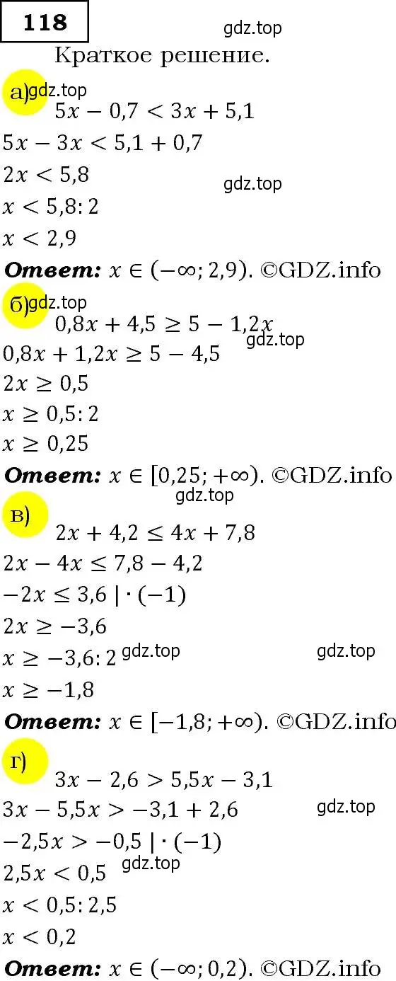 Решение 3. номер 118 (страница 44) гдз по алгебре 9 класс Макарычев, Миндюк, учебник