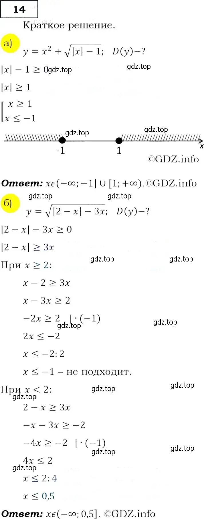 Решение 3. номер 14 (страница 9) гдз по алгебре 9 класс Макарычев, Миндюк, учебник