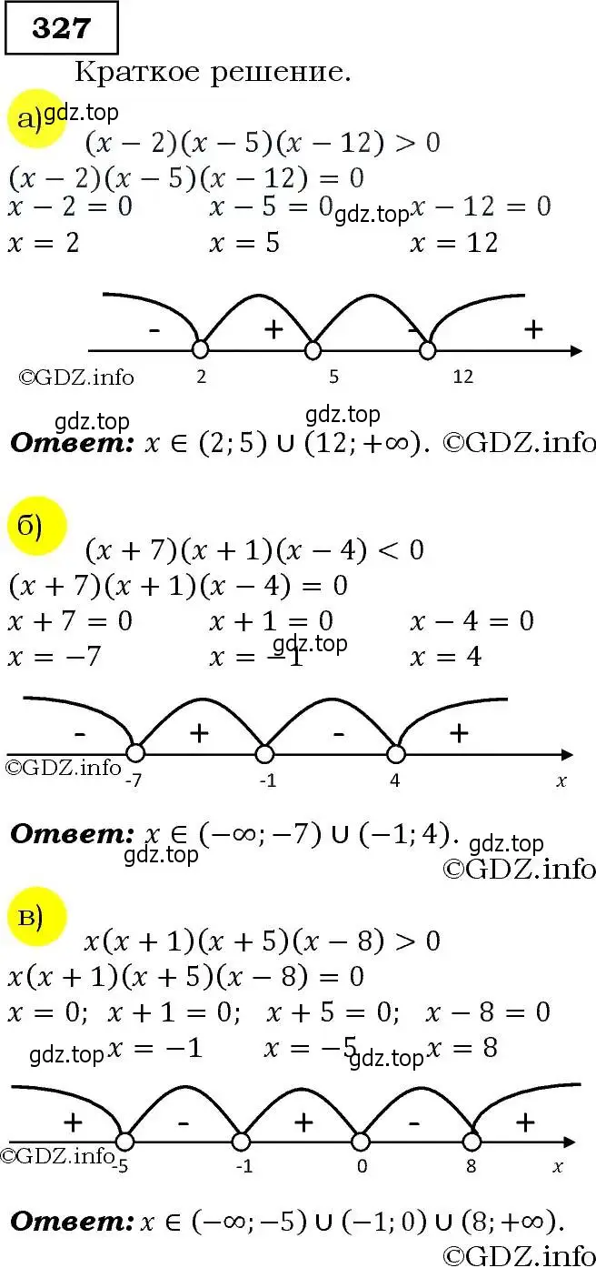 Решение 3. номер 327 (страница 96) гдз по алгебре 9 класс Макарычев, Миндюк, учебник