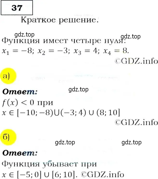 Решение 3. номер 37 (страница 20) гдз по алгебре 9 класс Макарычев, Миндюк, учебник