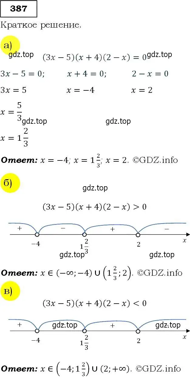 Решение 3. номер 387 (страница 107) гдз по алгебре 9 класс Макарычев, Миндюк, учебник
