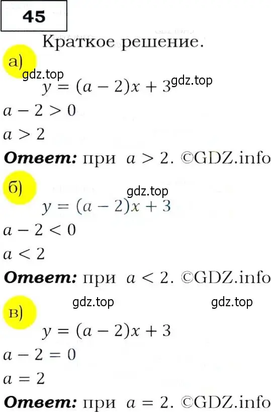 Решение 3. номер 45 (страница 21) гдз по алгебре 9 класс Макарычев, Миндюк, учебник