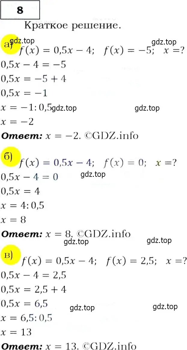 Решение 3. номер 8 (страница 9) гдз по алгебре 9 класс Макарычев, Миндюк, учебник
