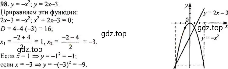 Решение 3. номер 98 (страница 37) гдз по алгебре 9 класс Макарычев, Миндюк, учебник