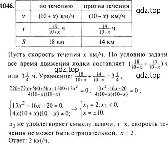 Решение 4. номер 1046 (страница 243) гдз по алгебре 9 класс Макарычев, Миндюк, учебник