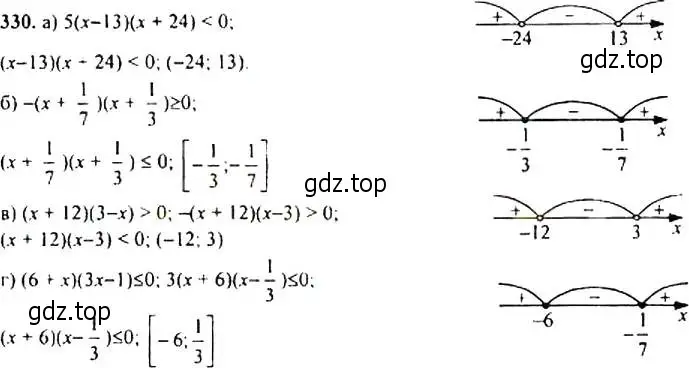 Решение 4. номер 330 (страница 96) гдз по алгебре 9 класс Макарычев, Миндюк, учебник