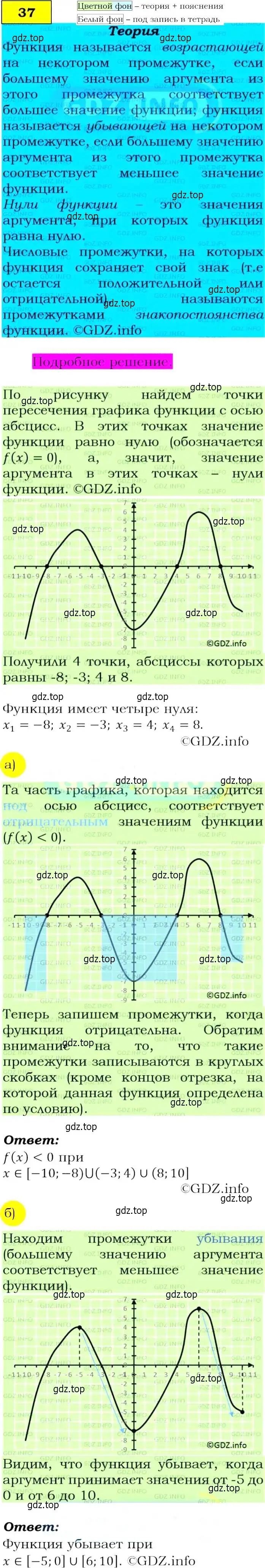 Решение 4. номер 37 (страница 20) гдз по алгебре 9 класс Макарычев, Миндюк, учебник