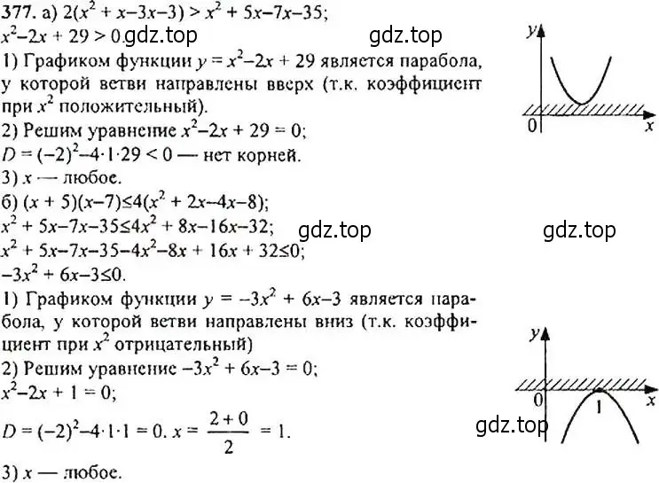 Решение 4. номер 377 (страница 106) гдз по алгебре 9 класс Макарычев, Миндюк, учебник