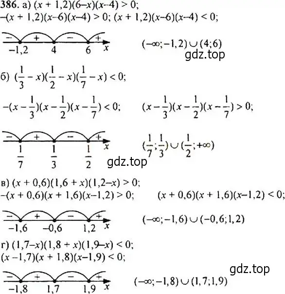 Решение 4. номер 386 (страница 107) гдз по алгебре 9 класс Макарычев, Миндюк, учебник