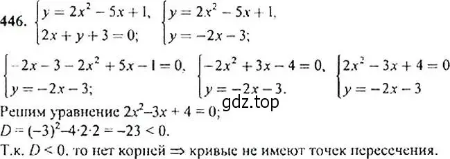 Решение 4. номер 446 (страница 121) гдз по алгебре 9 класс Макарычев, Миндюк, учебник