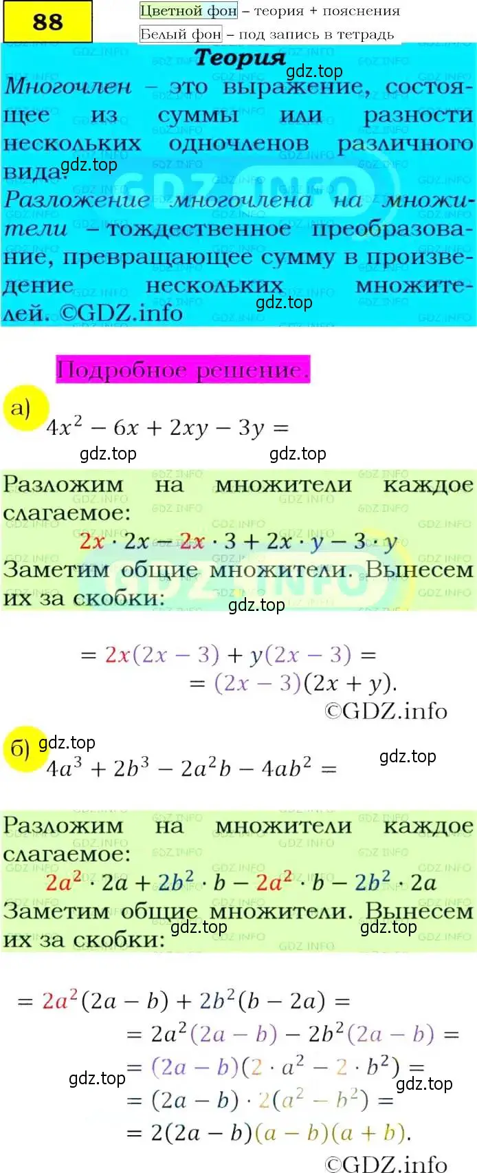 Решение 4. номер 88 (страница 31) гдз по алгебре 9 класс Макарычев, Миндюк, учебник