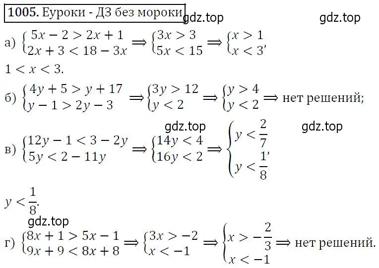 Решение 5. номер 1005 (страница 237) гдз по алгебре 9 класс Макарычев, Миндюк, учебник