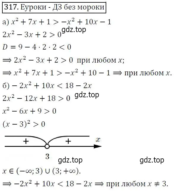 Решение 5. номер 317 (страница 91) гдз по алгебре 9 класс Макарычев, Миндюк, учебник