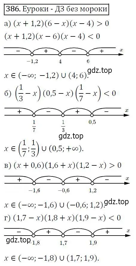 Решение 5. номер 386 (страница 107) гдз по алгебре 9 класс Макарычев, Миндюк, учебник
