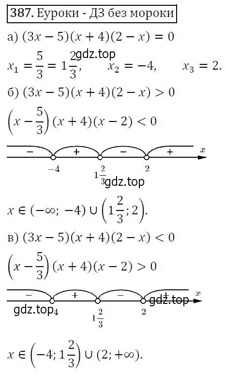Решение 5. номер 387 (страница 107) гдз по алгебре 9 класс Макарычев, Миндюк, учебник