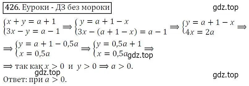 Решение 5. номер 426 (страница 117) гдз по алгебре 9 класс Макарычев, Миндюк, учебник