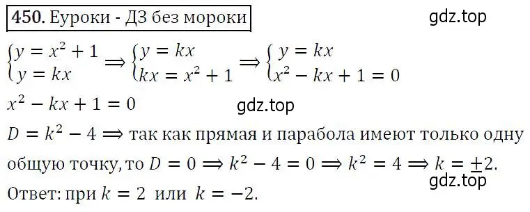 Решение 5. номер 450 (страница 121) гдз по алгебре 9 класс Макарычев, Миндюк, учебник