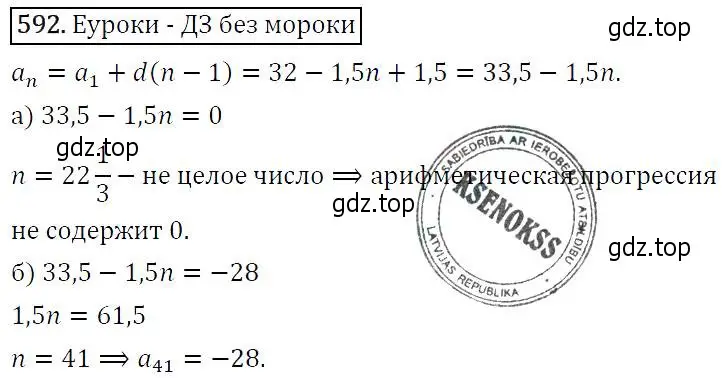 Решение 5. номер 592 (страница 153) гдз по алгебре 9 класс Макарычев, Миндюк, учебник