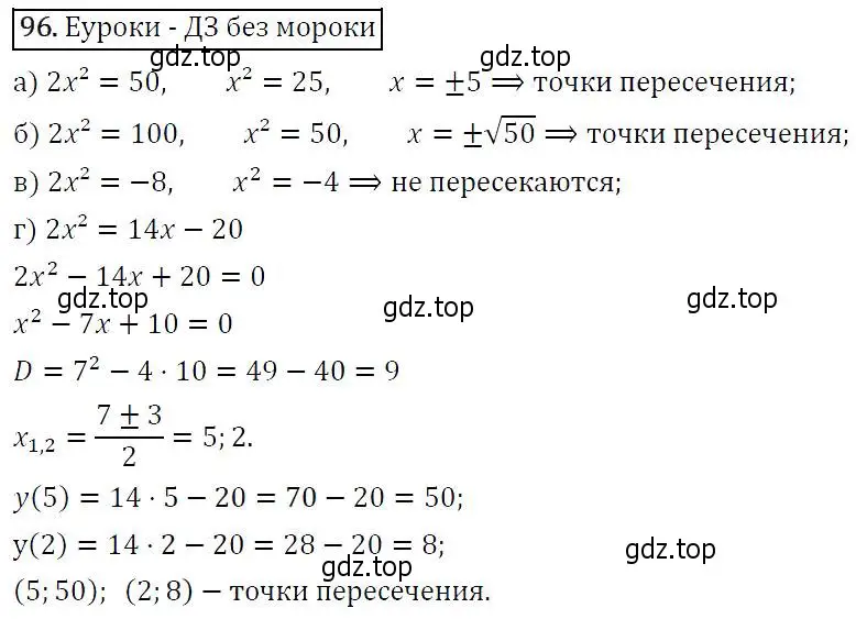 Решение 5. номер 96 (страница 37) гдз по алгебре 9 класс Макарычев, Миндюк, учебник