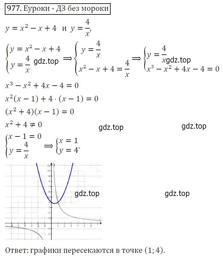 Решение 5. номер 977 (страница 234) гдз по алгебре 9 класс Макарычев, Миндюк, учебник