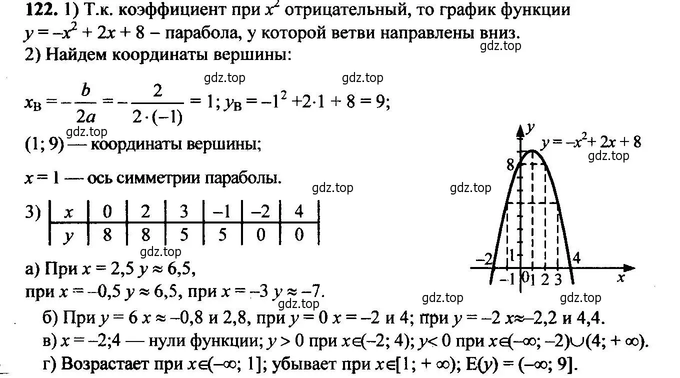 Решение 6. номер 122 (страница 47) гдз по алгебре 9 класс Макарычев, Миндюк, учебник