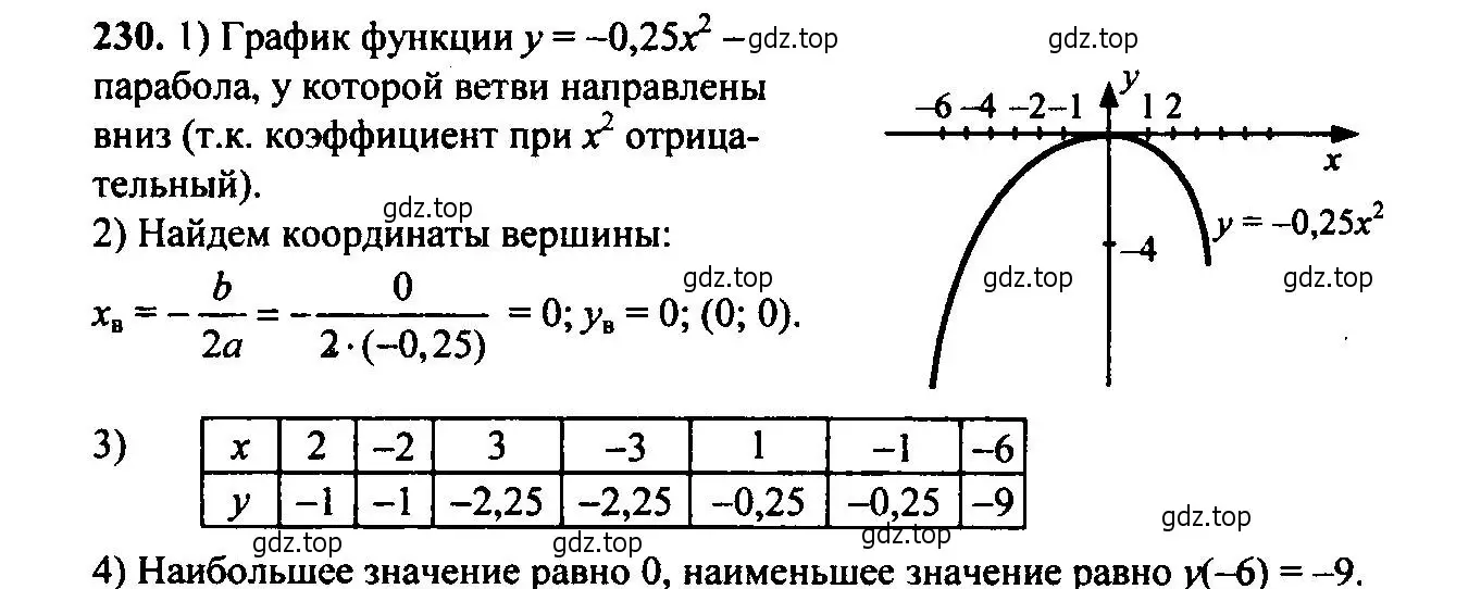 Решение 6. номер 230 (страница 71) гдз по алгебре 9 класс Макарычев, Миндюк, учебник