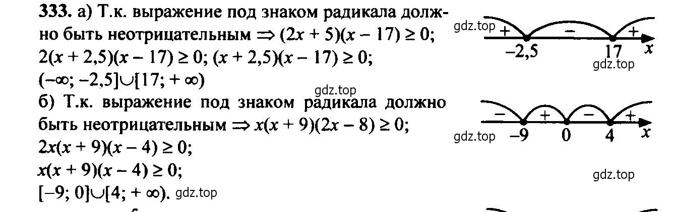 Решение 6. номер 333 (страница 97) гдз по алгебре 9 класс Макарычев, Миндюк, учебник