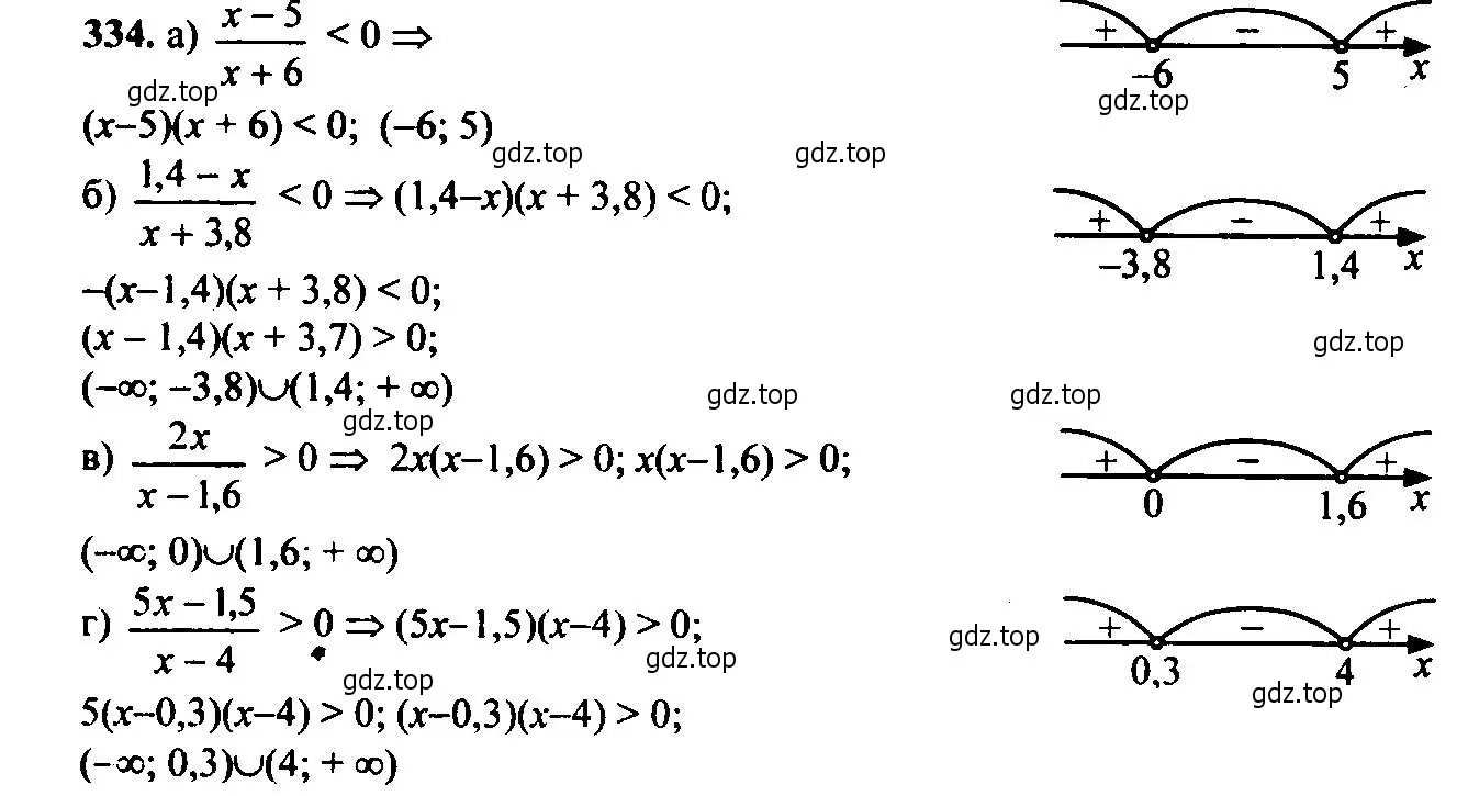 Решение 6. номер 334 (страница 97) гдз по алгебре 9 класс Макарычев, Миндюк, учебник