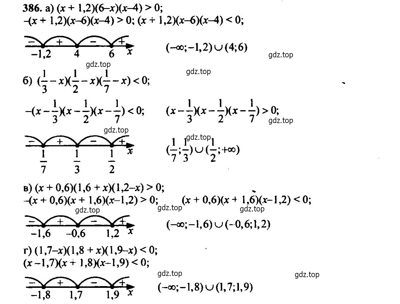 Решение 6. номер 386 (страница 107) гдз по алгебре 9 класс Макарычев, Миндюк, учебник