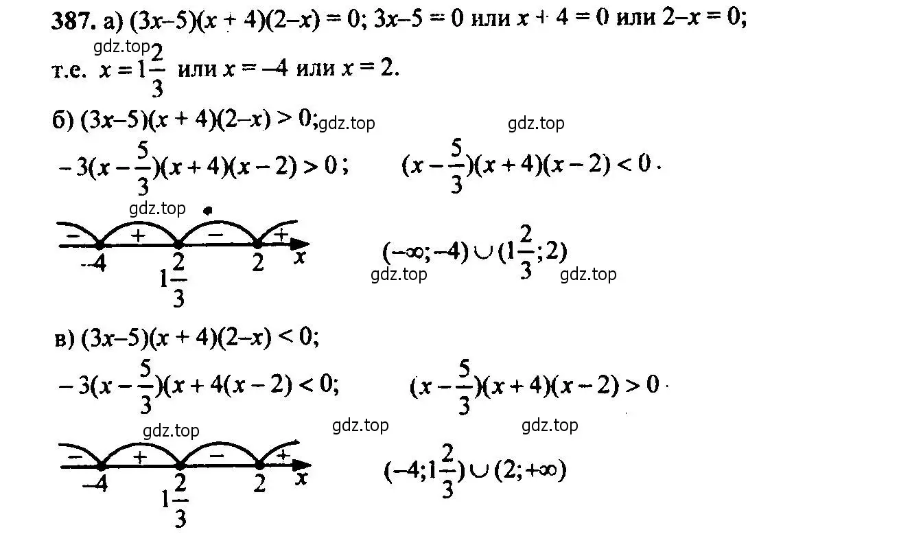 Решение 6. номер 387 (страница 107) гдз по алгебре 9 класс Макарычев, Миндюк, учебник