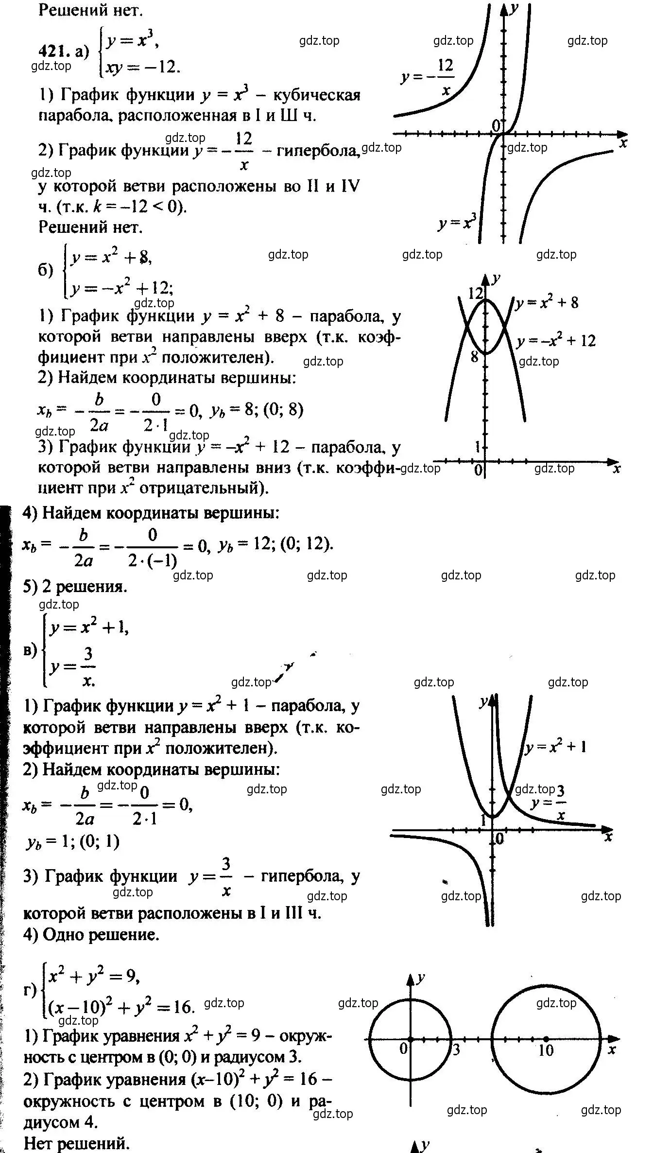 Решение 6. номер 421 (страница 116) гдз по алгебре 9 класс Макарычев, Миндюк, учебник