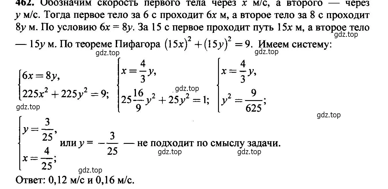 Решение 6. номер 462 (страница 123) гдз по алгебре 9 класс Макарычев, Миндюк, учебник