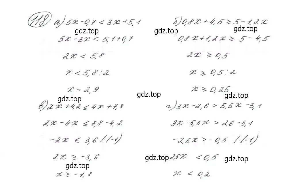 Решение 7. номер 118 (страница 44) гдз по алгебре 9 класс Макарычев, Миндюк, учебник