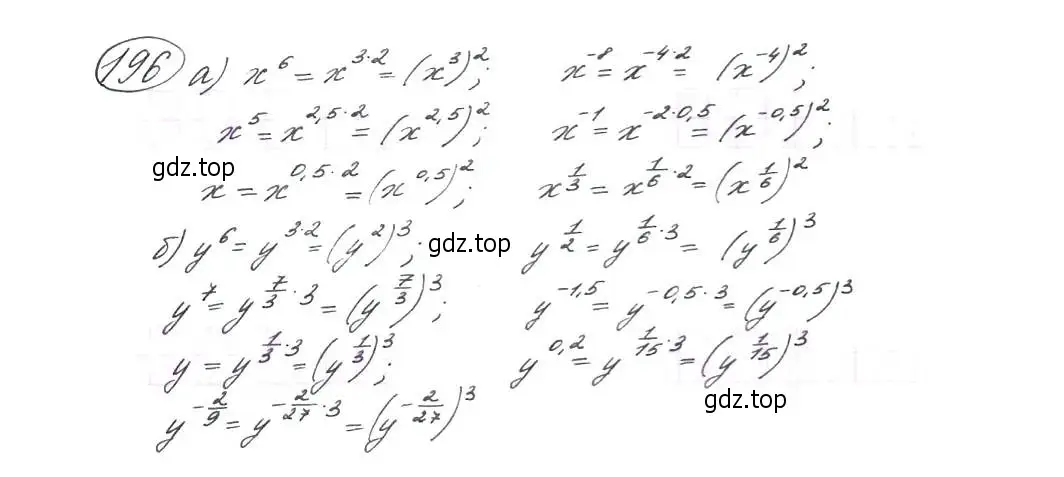 Решение 7. номер 196 (страница 67) гдз по алгебре 9 класс Макарычев, Миндюк, учебник