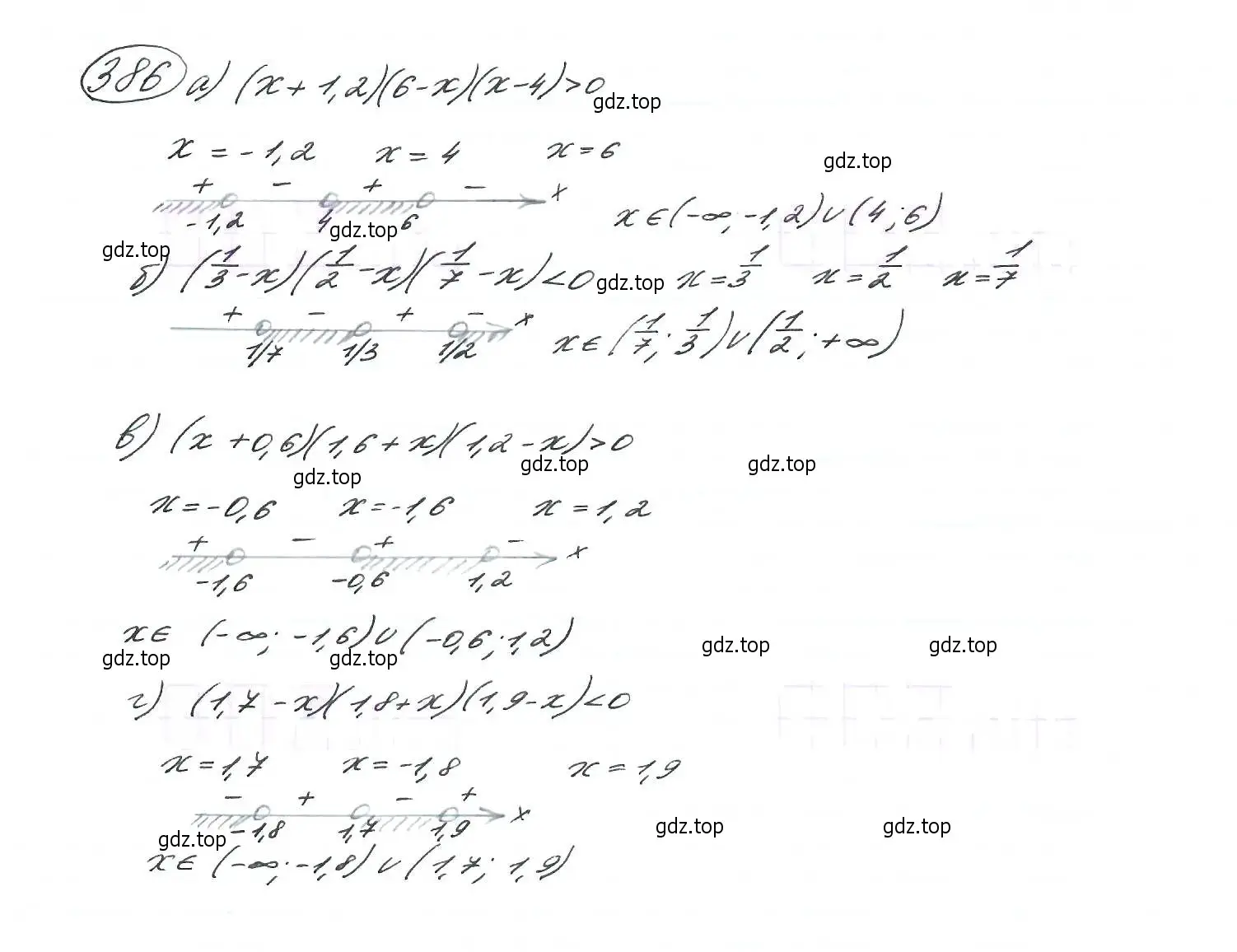 Решение 7. номер 386 (страница 107) гдз по алгебре 9 класс Макарычев, Миндюк, учебник